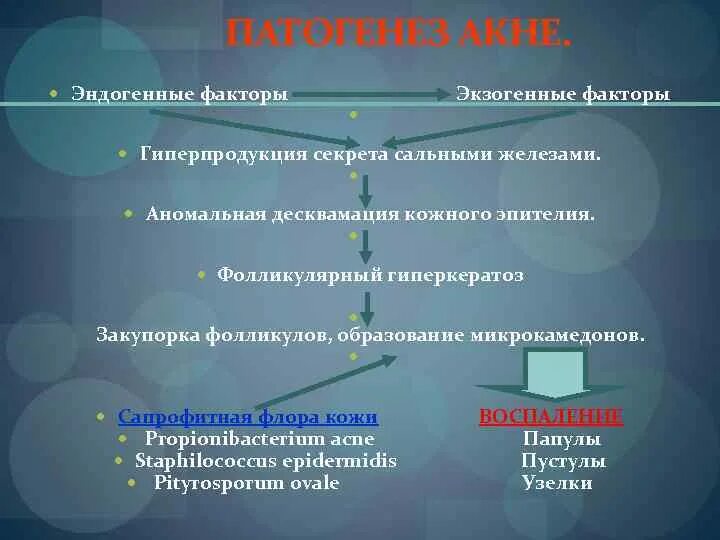 Форум родственников больных эндогенными. Этиология и патогенез акне. Механизм развития угревой сыпи. Угревой сыпи патогенез.