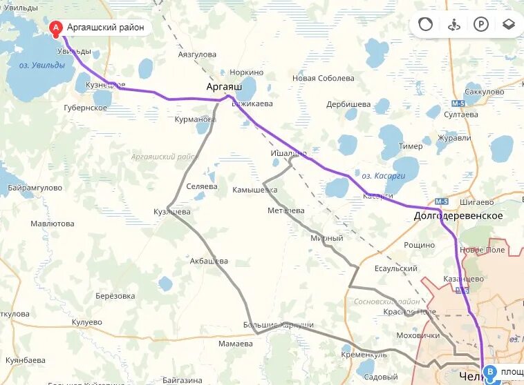 Карта увильды подробная
