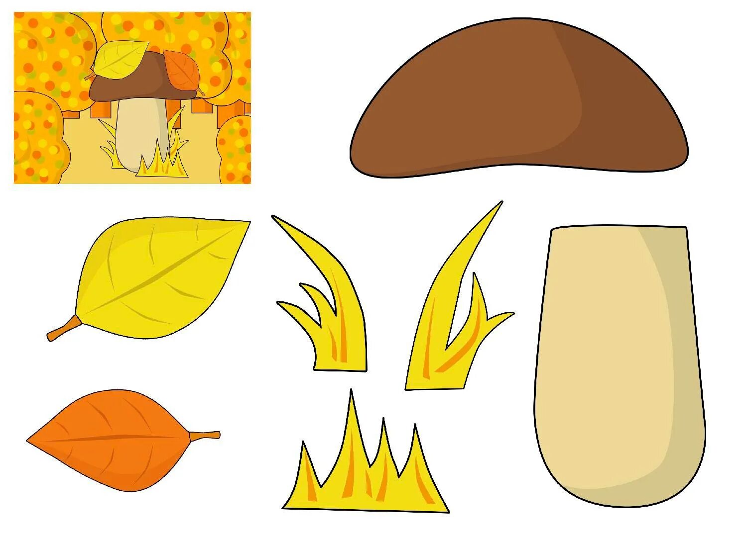 Заготовки для аппликаций. Заготовки для аппликаций малышам. Заготовки к аппликации для детей. Аппликация грибы. Вырезание 2 класс