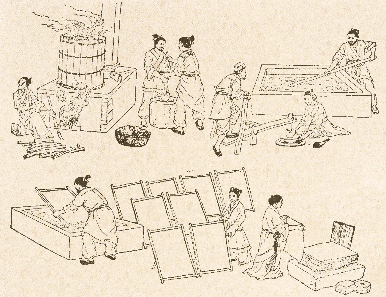 Бумага в древности. Из чего делали бумагу в древнем Китае. Китайская бумага для струйного.