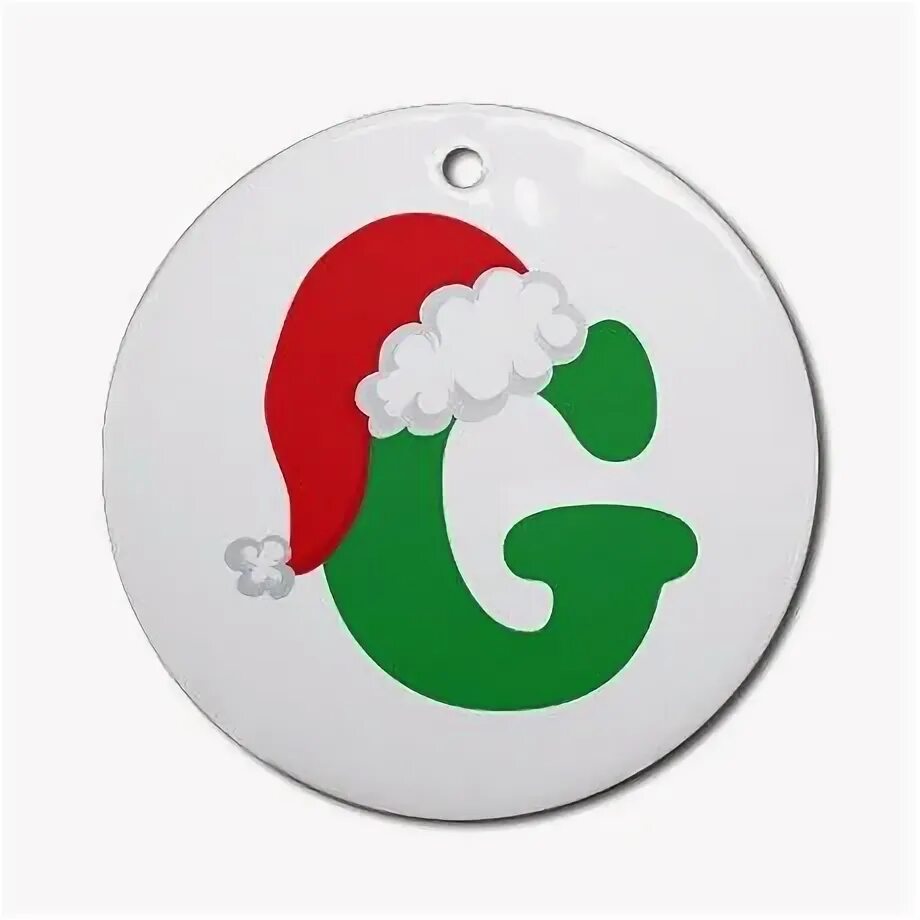 G round. Новогодняя буква g. Буква g в новогодней шапке.