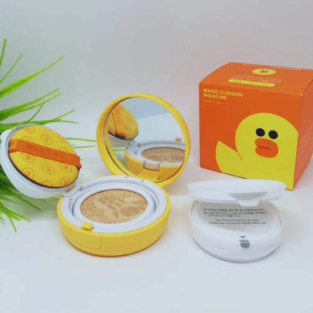 Кушон для лица 50. Уточка magic cushion spf50/pa+++ тон 21. крем кушон тональный missha line friends magic cushion. кушон утка 21 тон. missha кушон magic cushion 21 тон.