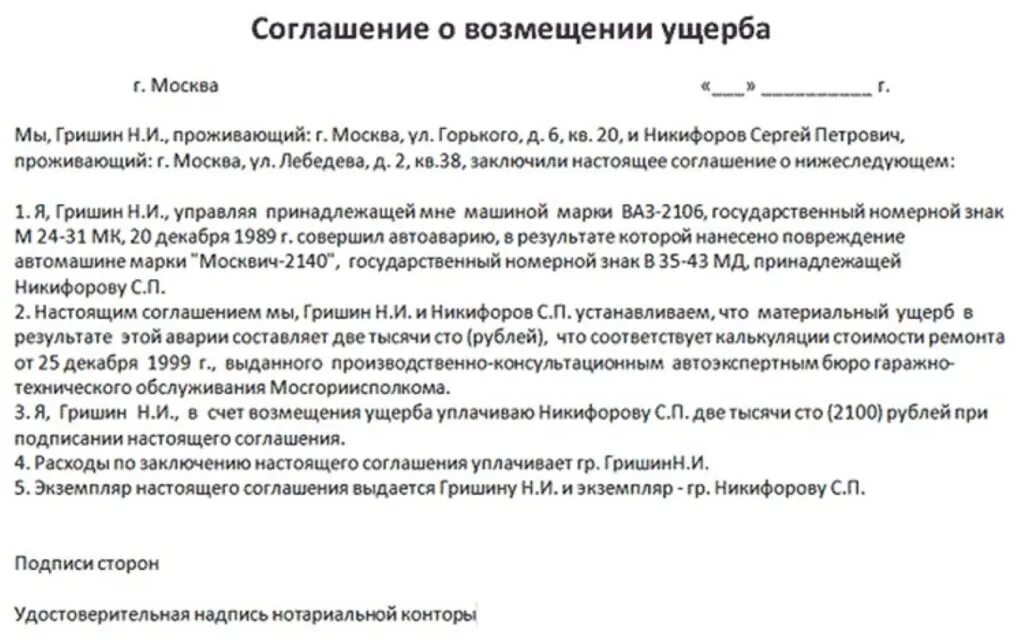 Возмещение ущерба между физическими лицами. Соглашение расписка о возмещении ущерба при дтп. соглашение о возмещении материального ущерба образец юр.лицами. расписка о возмещении вреда при дтп. расписка о соглашении о возмещении ущерба.