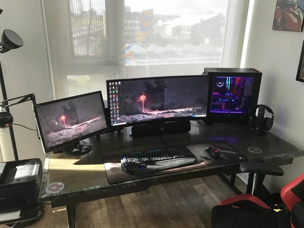 Setup l. Сетап с ноутбуком. laptop desk setup. desk setup with laptop. laptop gaming setup.