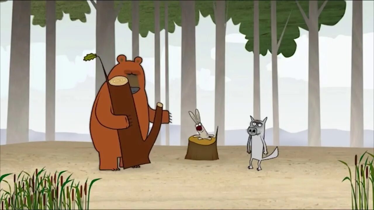 Включи заяц медведь. Игра медведь и зайцы. Медведь и зайцы. Медвежонок и зайчик. Сказка про медведя и зайца.