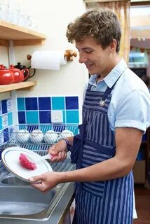 Does he wash up