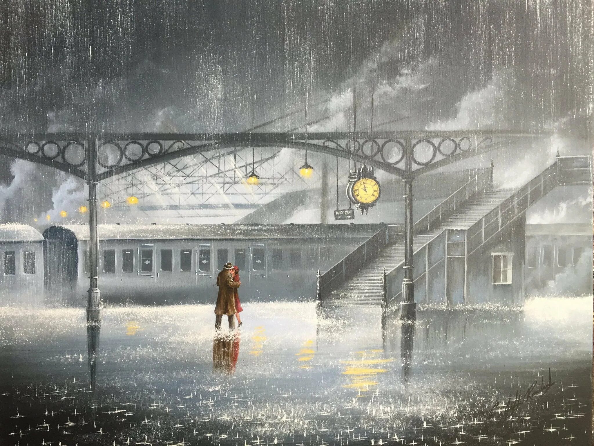 Джефф Роланд (Jeff Rowland). Художник Джефф Роуланд (Jeff Rowland). Художник дождя Джефф Роуланд. Джефф Роланд (Jeff Rowland) зима. В дождливый день я подходил