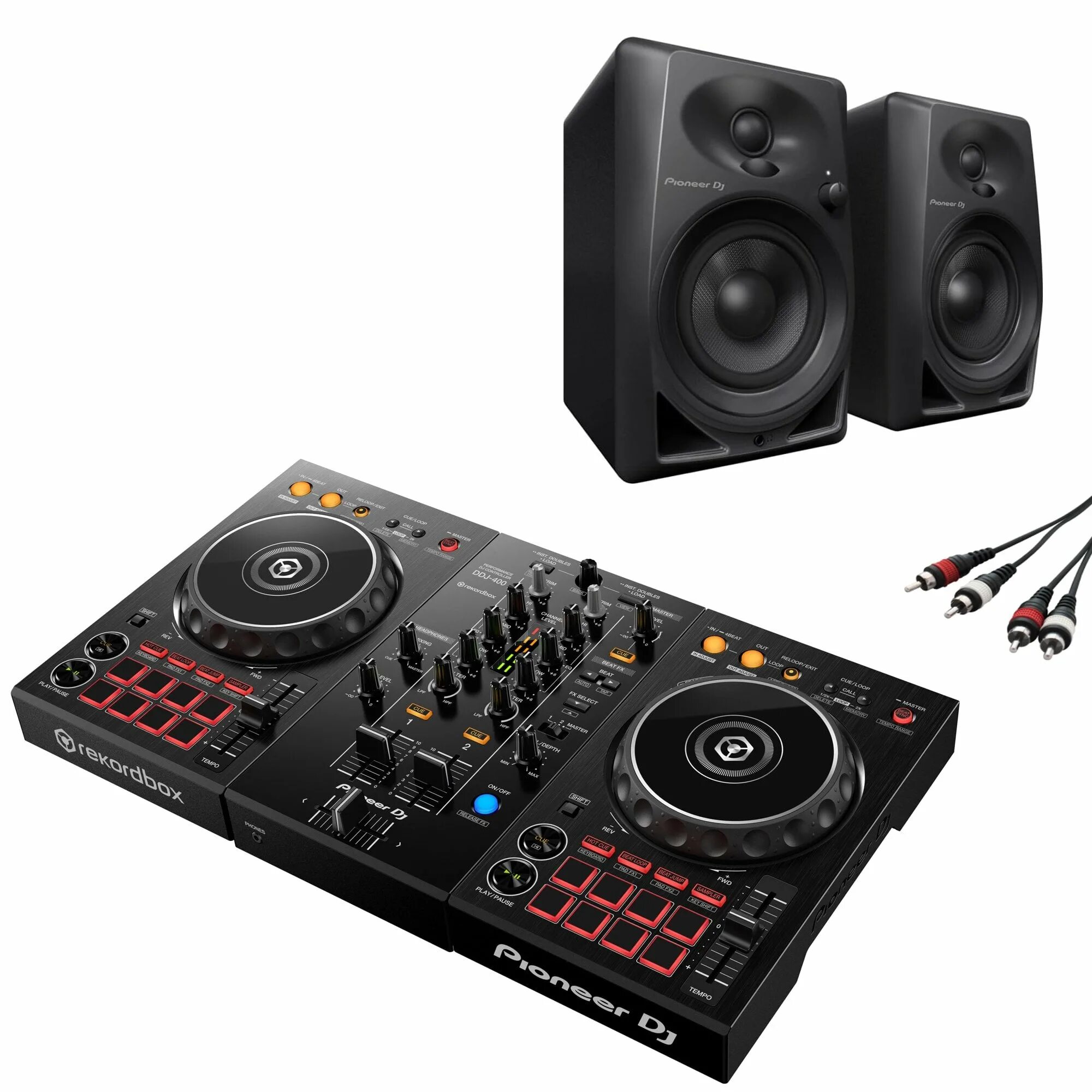 Ddj 400 купить в москве. DJ Pioneer DDJ-400. Pioneer 400 контроллер. RCA Pioneer DDJ 400. Pioneer DJ DM-40.