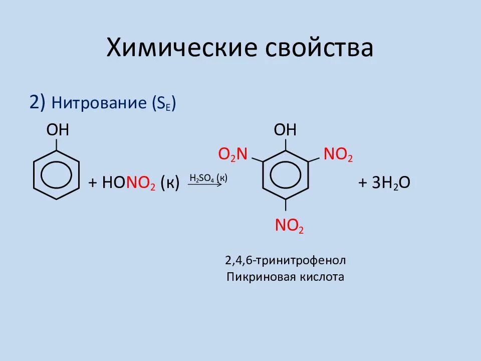 Нитрование фенола реакция