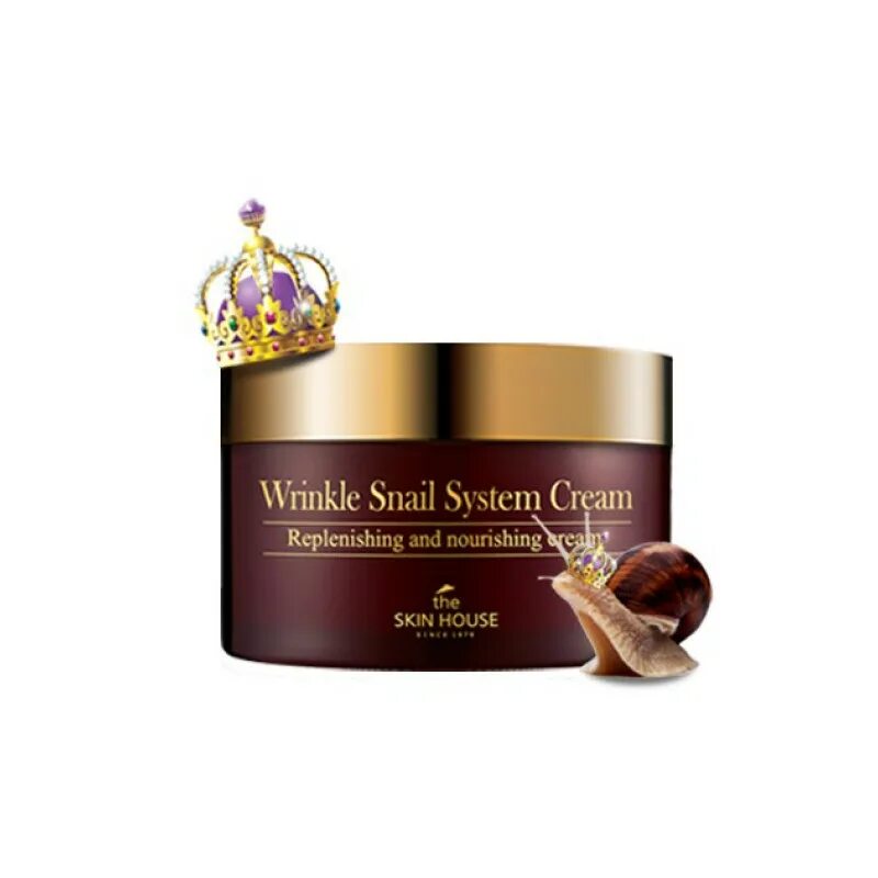 Морщины улитка. Крем для лица Skin House Wrinkle Snail System Cream. Улиточный крем антивозрастной, 50ml, the Skin House. Крем с улиточным муцином Корея для лица g. The Skin House Wrinkle Snail System Cream крем для лица с муцином улитки.