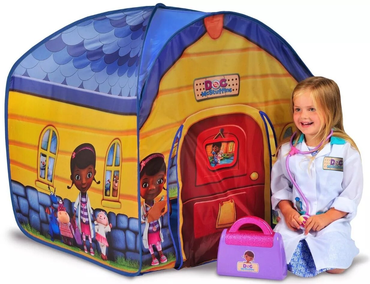 Палатка дом купить. Палатка доктор Плюшева. Домик палатка для детей. Игровой домик палатка для детей. Домик палатка для девочки.