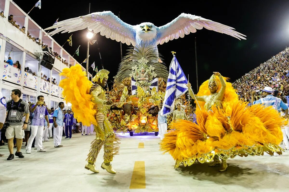 Carnival. Птицы Рио де Жанейро. Рио де Жанейро праздник. Карнавал Рио де Жанейро днем. Фестиваль карнавал в Рио-де-Жанейро, Бразилия.