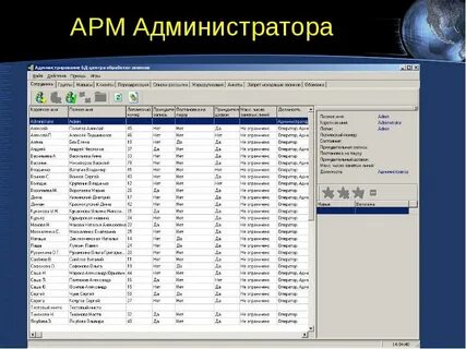 Программа админки