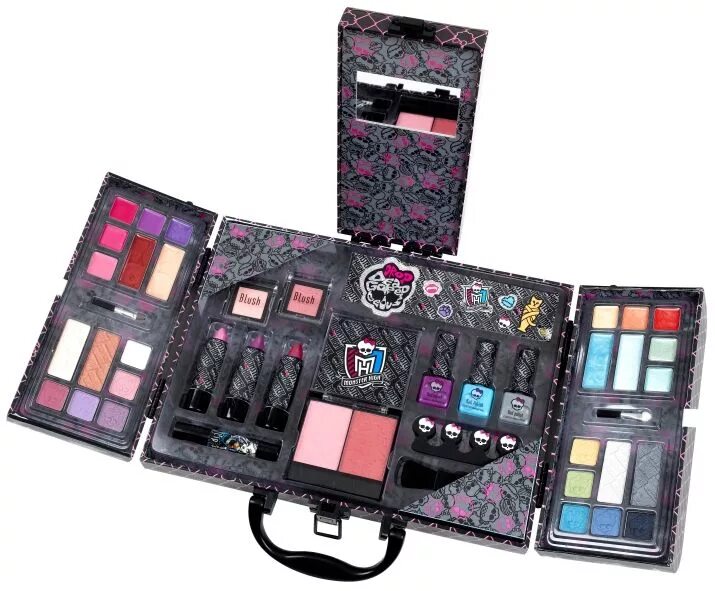 Марквинс косметический набор Monster High кейс. Vanity Kit косметический набор. Марквинс косметический набор Monster High кейс вамп стиль. Монстер Хай косметика чемодан. Косметика хай