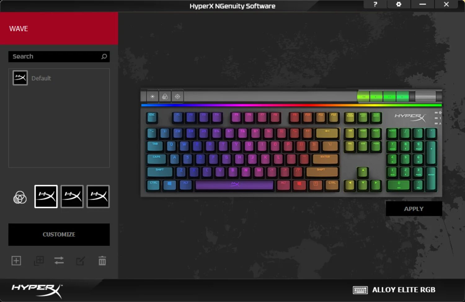 HYPERX Elite RGB Keyboard. HYPERX Alloy Core RGB софт. HYPERX приложение для клавиатуры. HYPERX RGB программа. Ngenuity не видит наушники