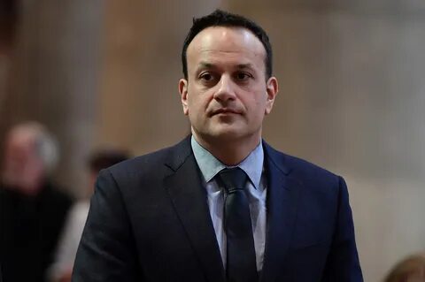 Irish leader Leo Varadkar arrives for the funeral service of journalist Lyr...