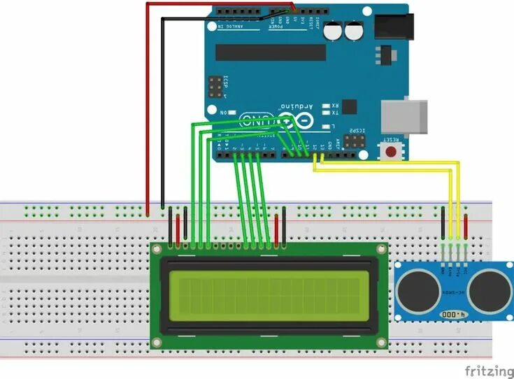 Arduino LCD Project for Measuring Distance Arduino, Arduino lcd, Lcd