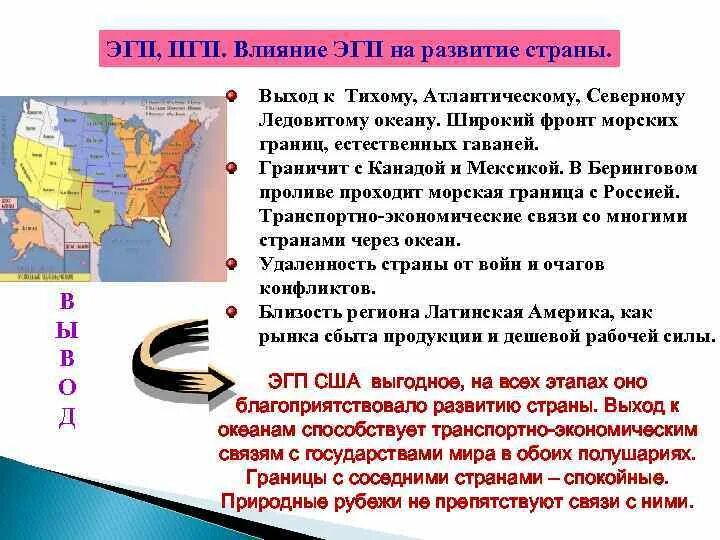 Экономико географическое положение ЭГП США Канада. Особенности ЭГП США. Экономико географическое положение США кратко. Черты экономико-географического положения США.