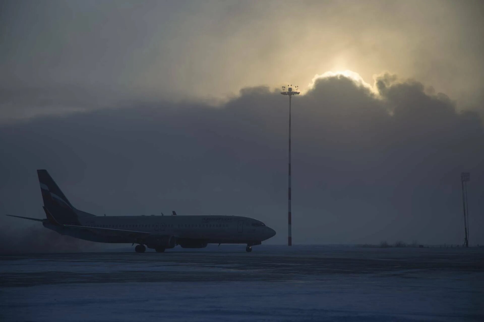 The flight because of fog