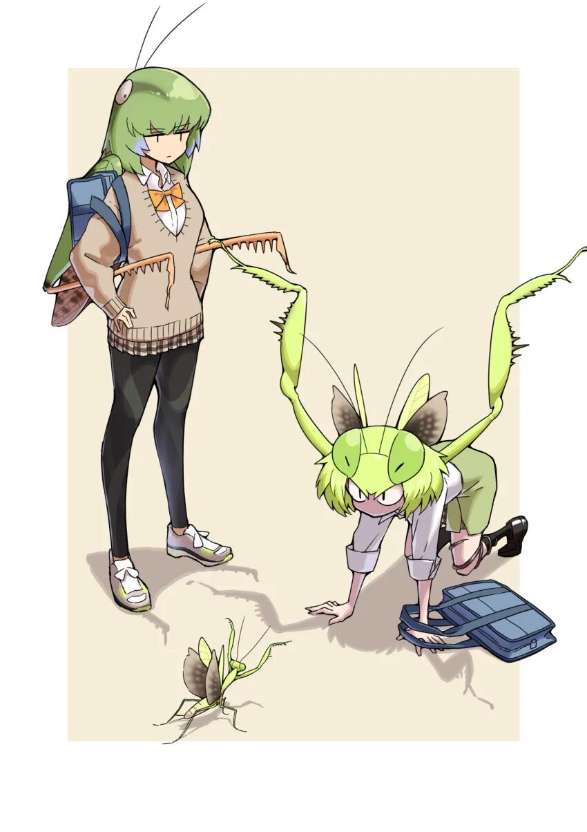 Plant girls insect invasion. Богомол Monster girl Insectoid. Богомол Monster girl Insectoid комикс.