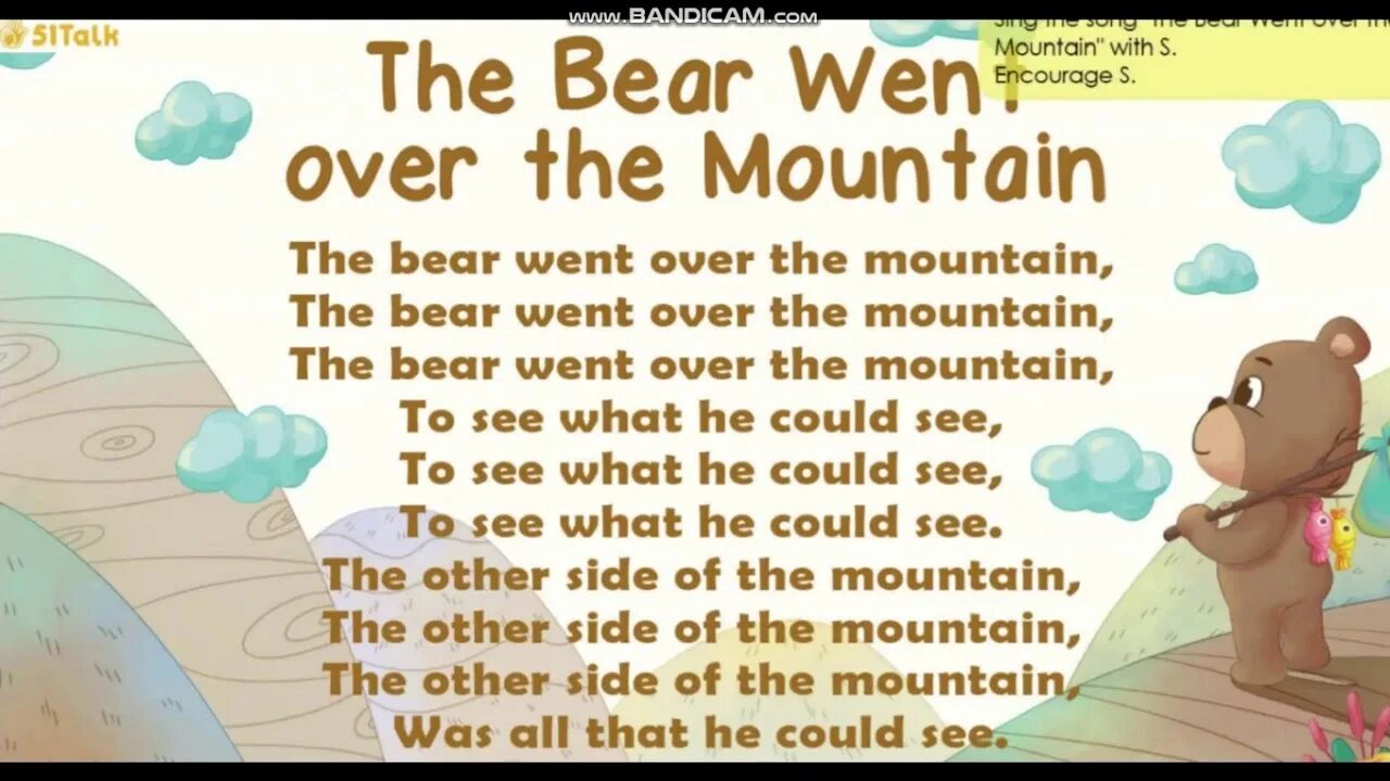 Come over gone over. The Bear went over the Mountain. Песня Mountain. Go Bear\. The Bear went over TJ.