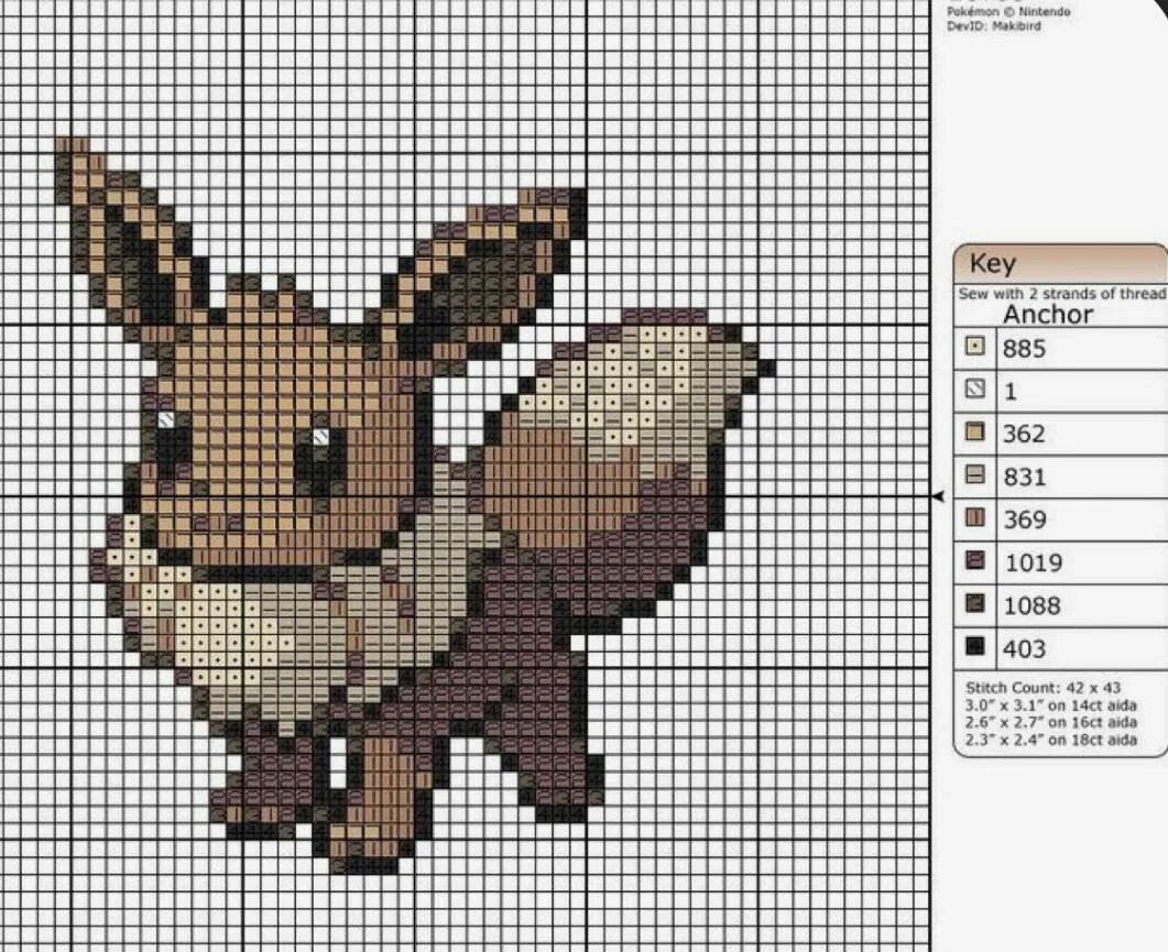 Покемон схема вышивки крестом. Схемы крестиком покемон. Покемон иви схема для вышивки. Схема вышивки крестиком покемон. Покемонов схема