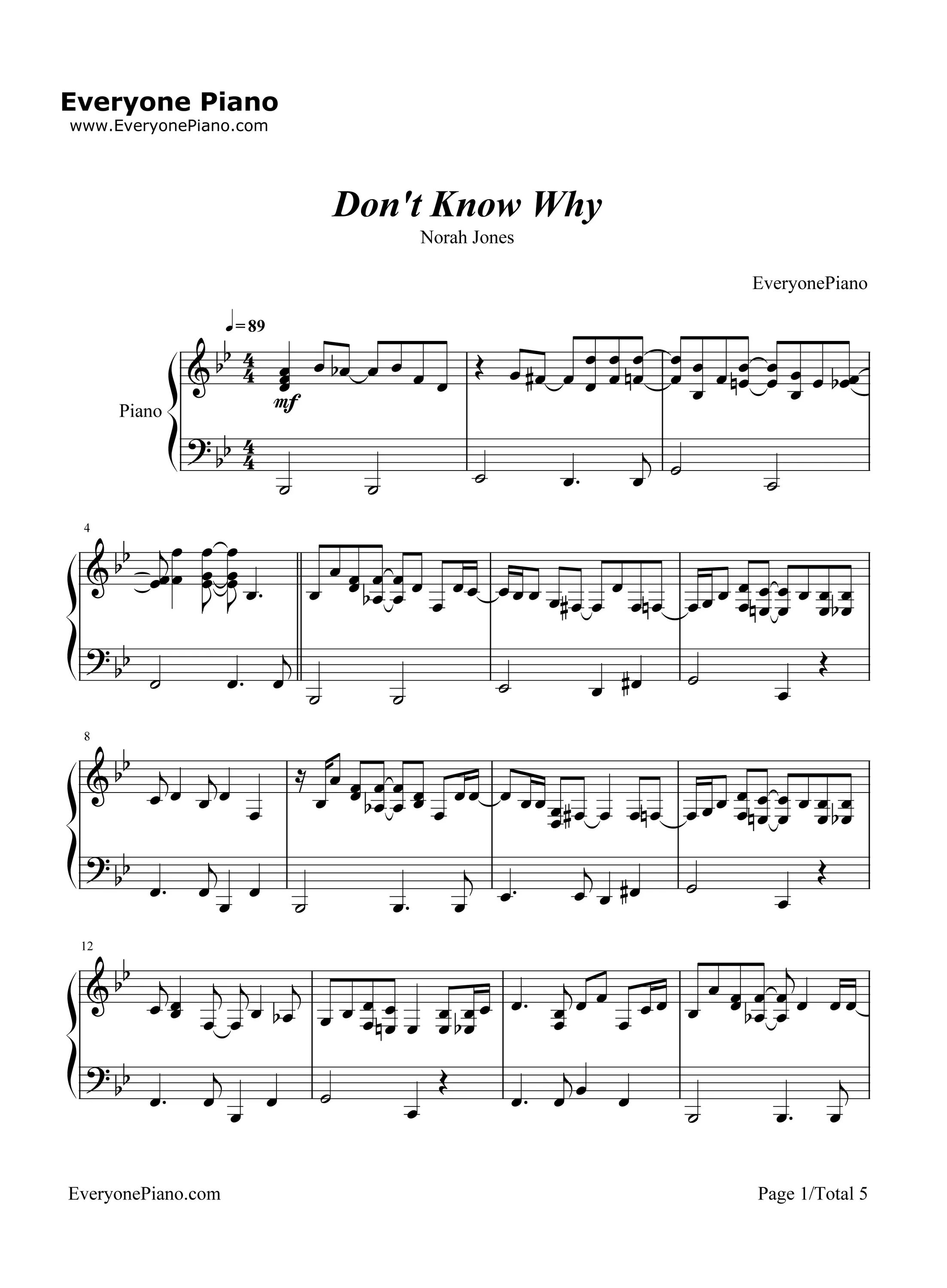 Английская песня донт. Norah Jones don't know why Ноты. Don't know why Ноты. Know why Ноты для фортепиано.