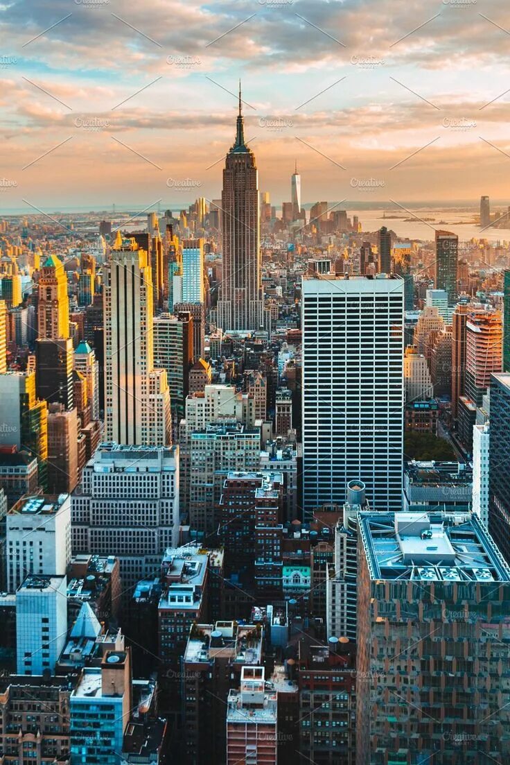 Нью-Йорк Сити Манхэттен. Фото города. Красивый город. Фон город.