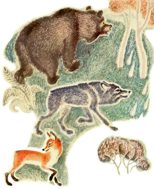 Рус. Рисунок к сказке хвосты. Герои сказки хвосты. Сказка хвосты русская народная. Сказка.