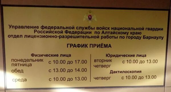 Прием в разрешительной системе