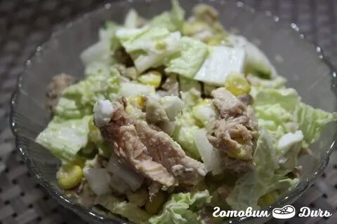 Салат из горбуши с огурцом и яйцом