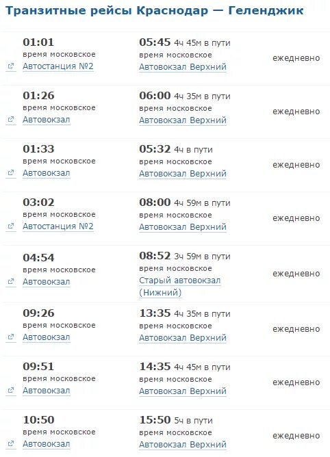 Расписание 103 автобуса краснодар