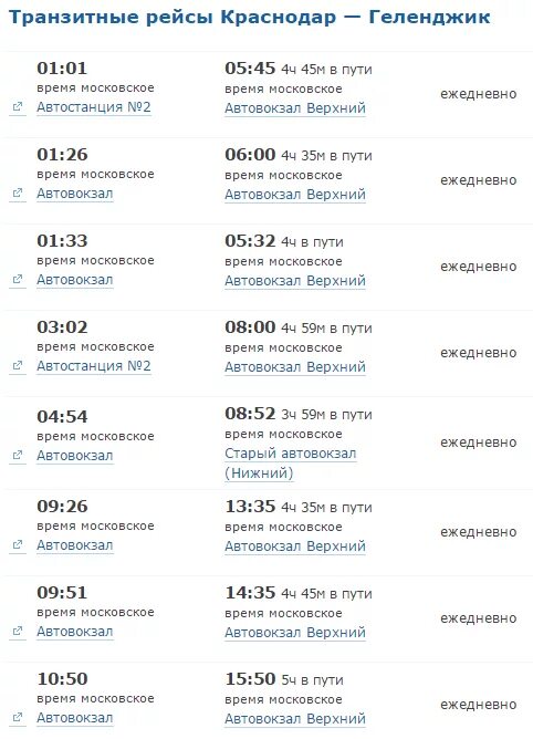 Расписание автобусов новомихайловка