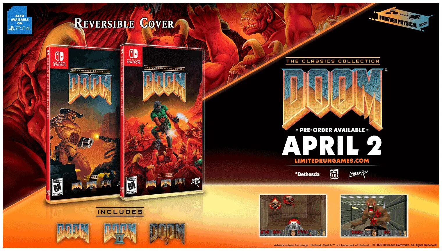 Doom collection. Дум коллекционное издание на нинтендо свитч. doom: the classics collection (limited run #102) [nintendo switch, английская версия]. doom classic collection special edition switch.