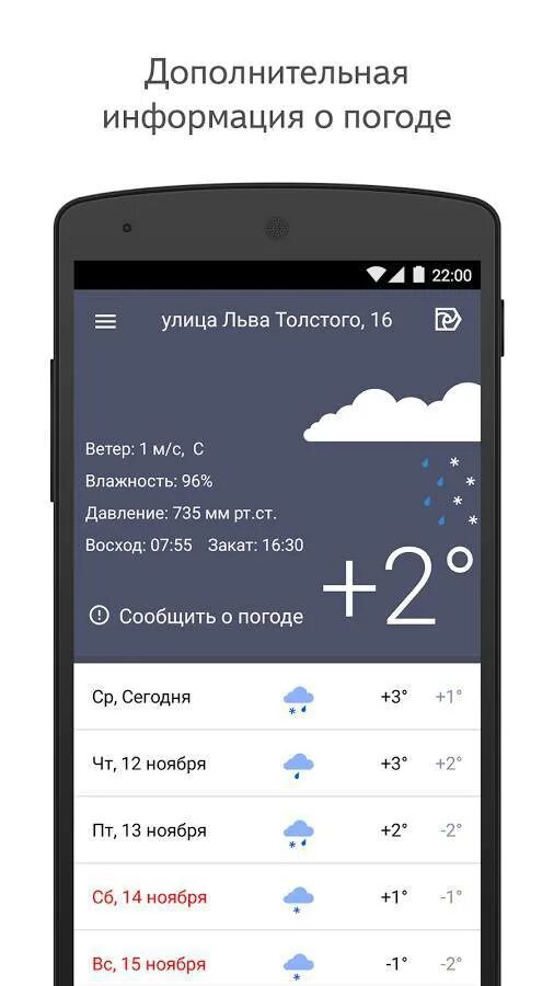 Прогноз погоды на телефон андроид. Янонкс погодпогода приложение.