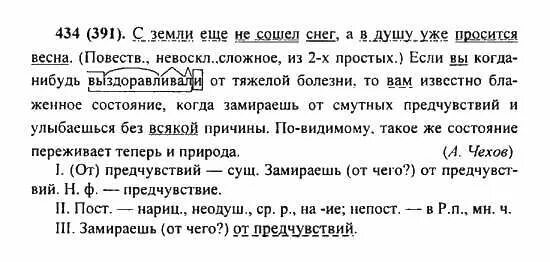 русский язык 6 класс номер 434
