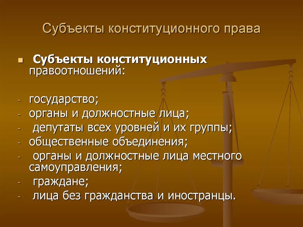 3 объекты правоотношений. Субъекты конституционных правоотношений. Конституционное право субъекты.