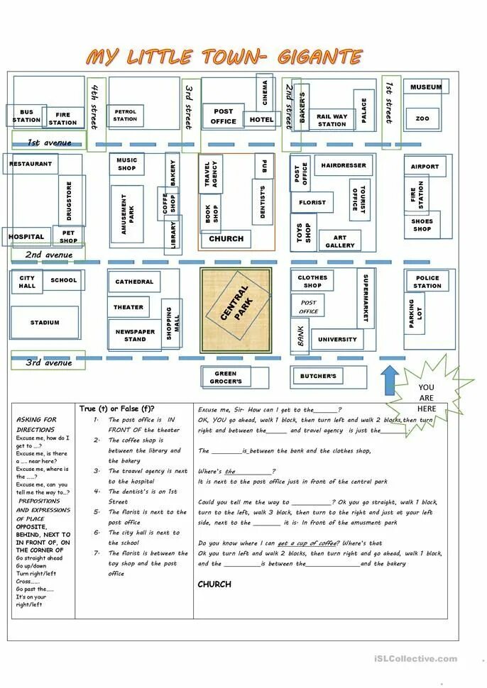 Excuse me is there here. Prepositions of place карта города. Giving Directions prepositions. Giving Directions Worksheet. Giving Directions Map.