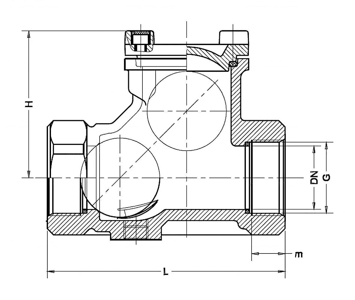 Шар обратного клапана. Клапан обратный шаровый Waterstry 1"1/2 DN 40. Обратный клапан ду160. Обратный клапан ду50 чертеж. Обратный клапан шаровой 1/2.