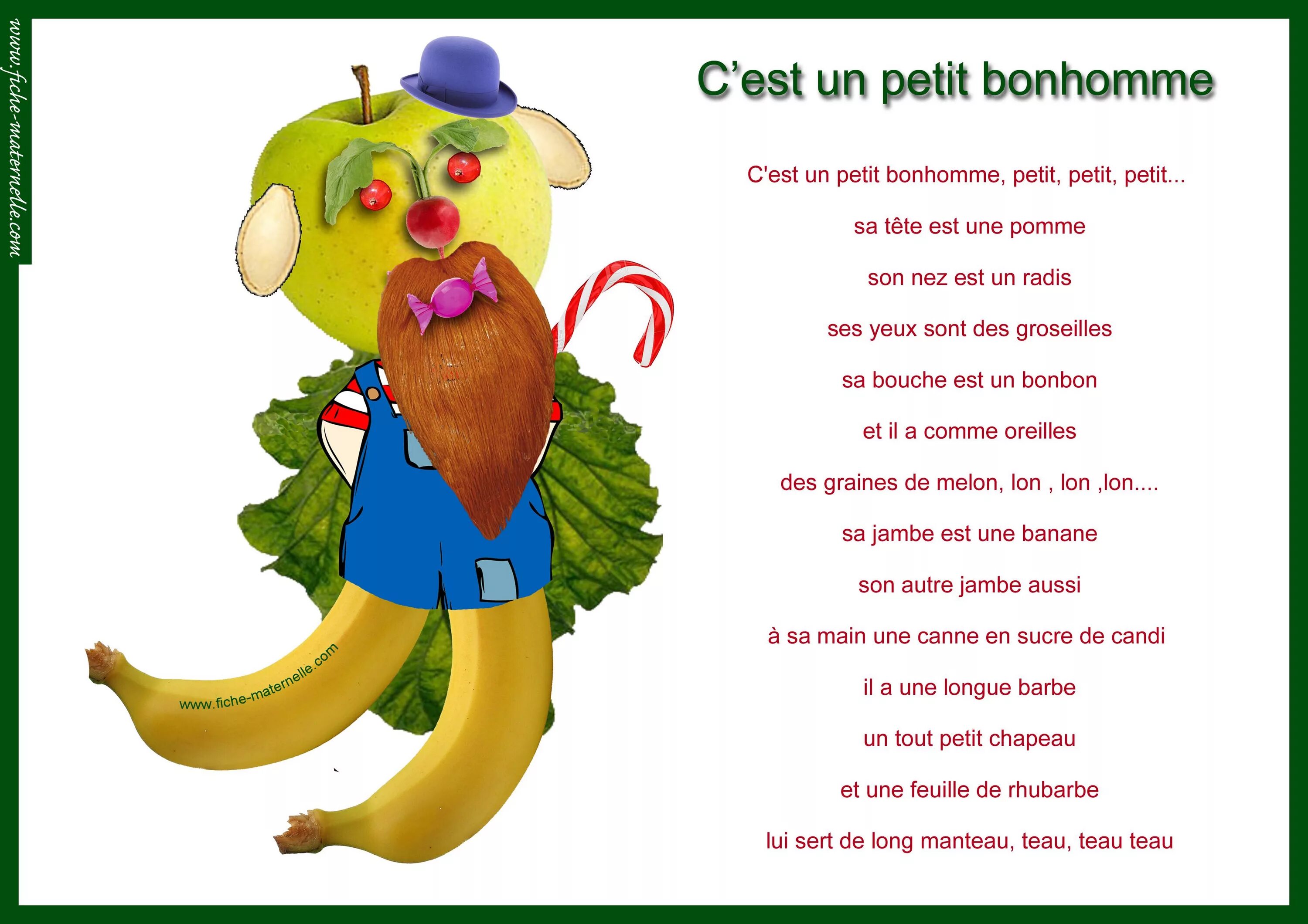 La Bonhomme de Noёl стихотворение. J'aime les Fruits текст. Французском языке картинки c'est une pomme. Pomme песни.