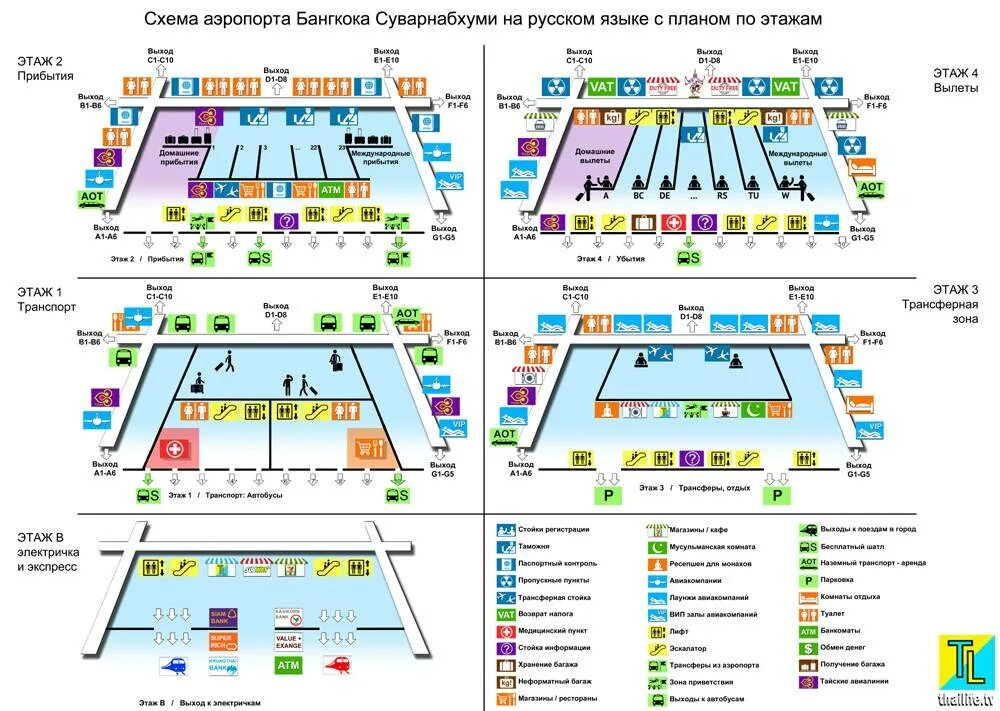 Аэропорт бангкок схема