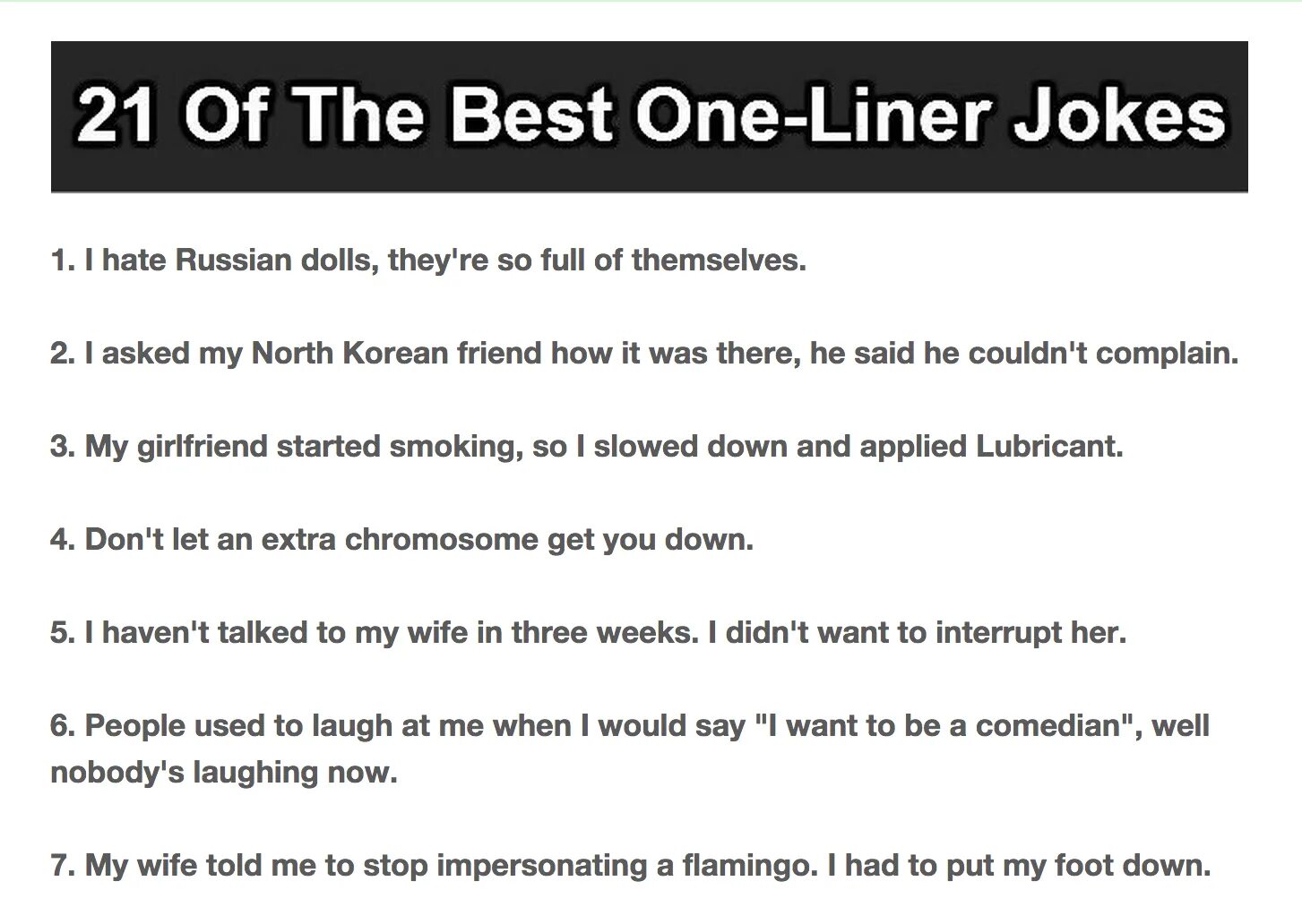 One line jokes. Funny one Liners. One Liner jokes comedian. Great one Liners for dating. Good ones текст