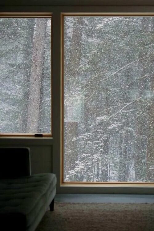 Snow in the window