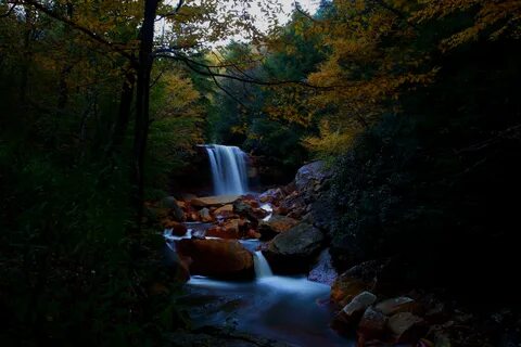 Autumn-waterfalls-evening-dusk - West Virginia - ForestWander.jpg.