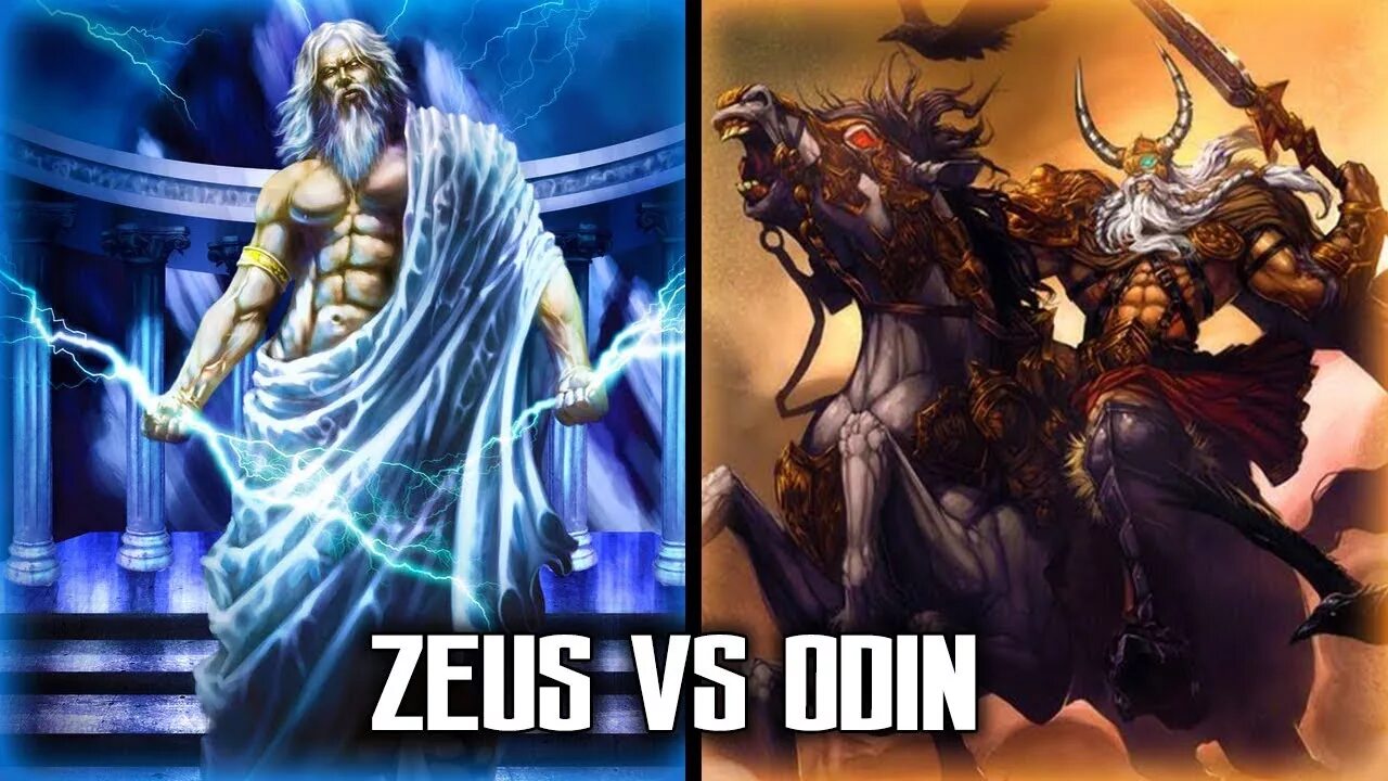 Один это бог чего. Zeus vs Odin. Зевс и один. Зевс Посейдон и аид. Перун против Зевса.