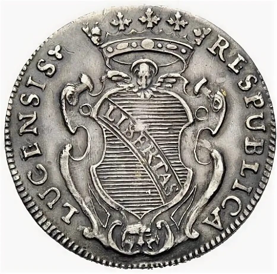 Лукка 15 сольдо. 1 Скудо 1741 года, Италия, Республика Лукка. 1800 лир
