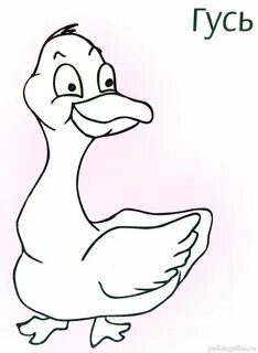 Раскраска для детей. Гусь. Раскраски для детей дошкольного возраста