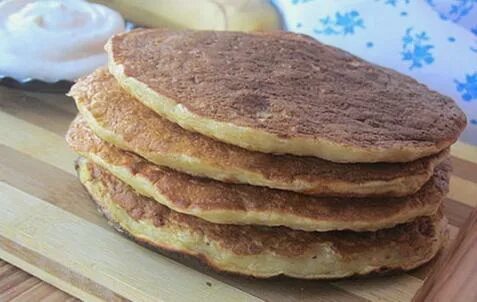 Рецепт банановых оладий с молоком