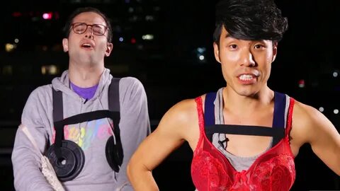 Watch: Try Guys Wear Boob Weights For A Day.