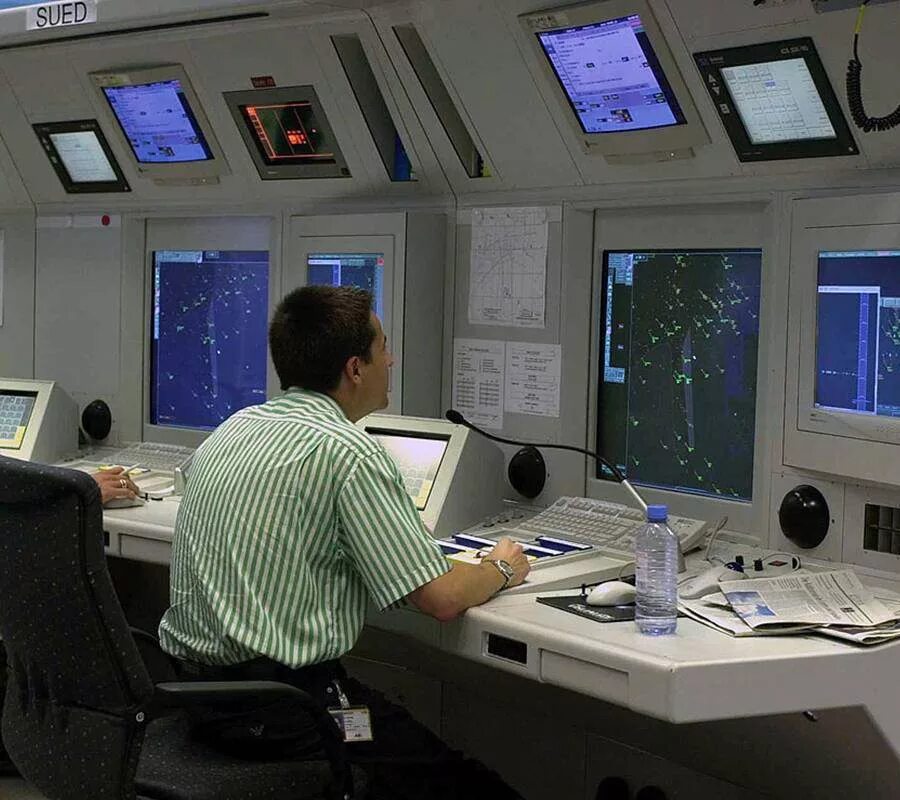 ATC Air Traffic Control. Авиадиспетчер. Система управления воздушным движением. Монитор авиадиспетчера.